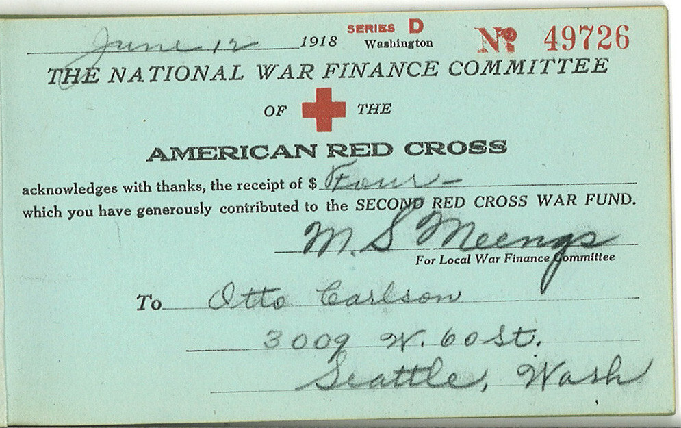 Folder of receipts on a desk